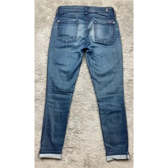 7 for all mankind the skinny medium wash jeans - Picture 2 of 6